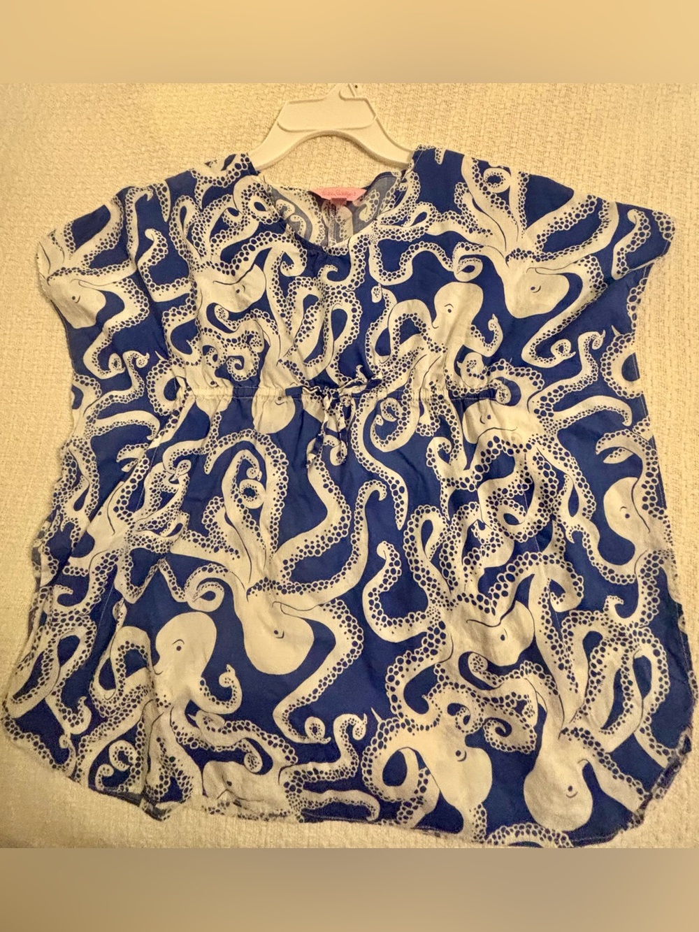 Lilly Pulitzer swim coverup large octopus beach pool party size 6-7